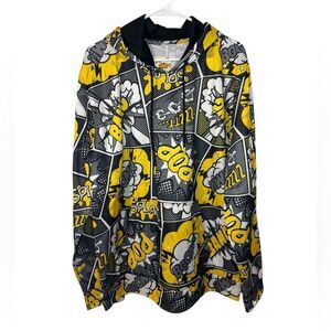 Drill Clothing Co. Oh Snap! Comic Print Yellow Pop Art Hoodie Pullover Size L